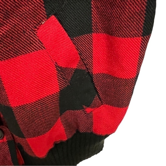 Torrid Buffalo Plaid Sweater Jacket, Cinched Waist, Size 3 - Picture 6 of 14
